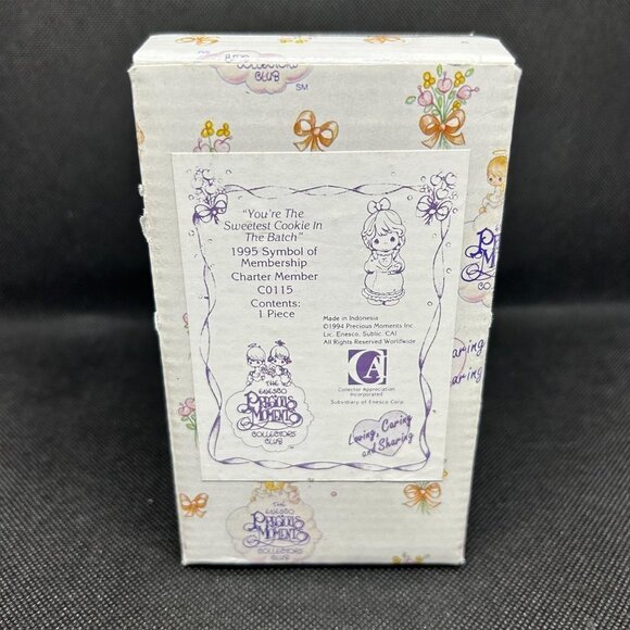 PRECIOUS Moments "You're the sweetest cookie in the batch" 1995 Member figurine - Picture 4 of 4